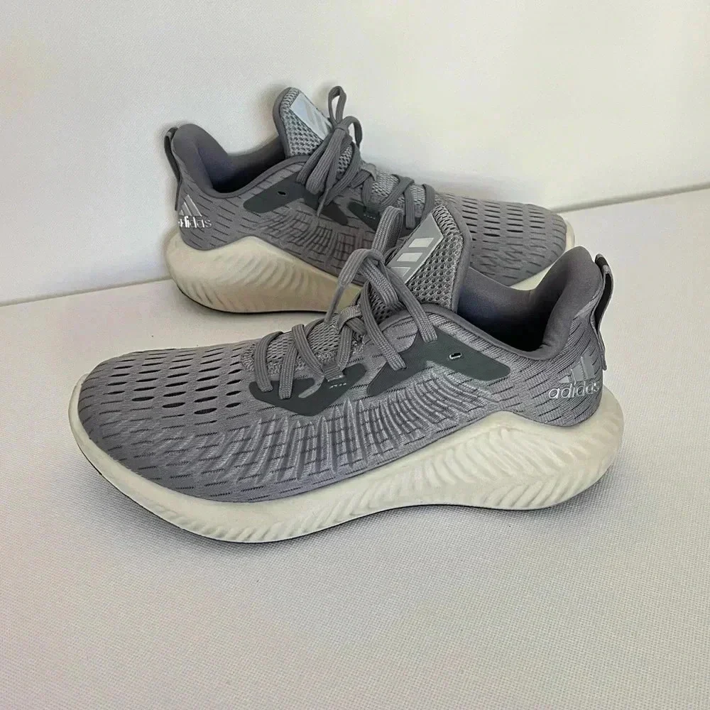 Adidas Alphabounce Gray Running Shoes Sneakers Size 8.5 Style EF1229 Mesh